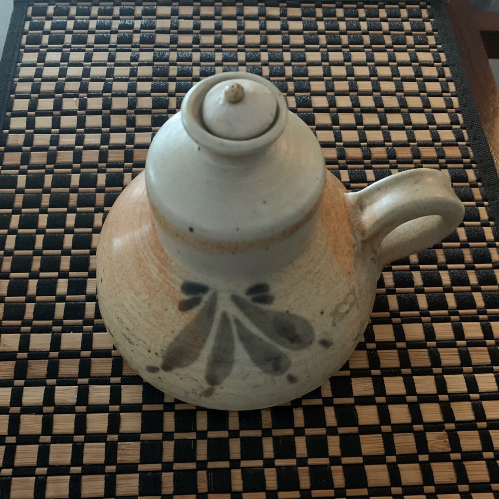Handcrafted vintage studio pottery with lid